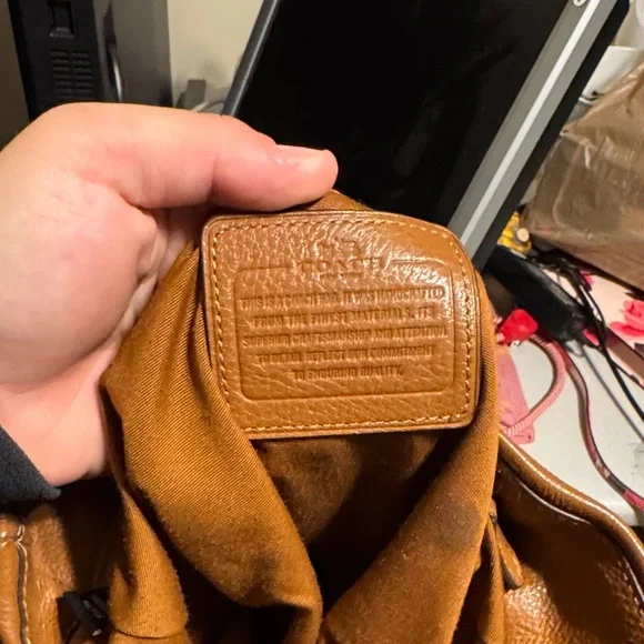 Coach Tan Leather Tote Bag - Picture 2 of 3